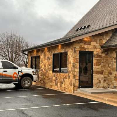 Construction site showing the expansion of the CMN laundry facility.
